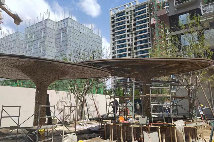 仿竹编廊架
